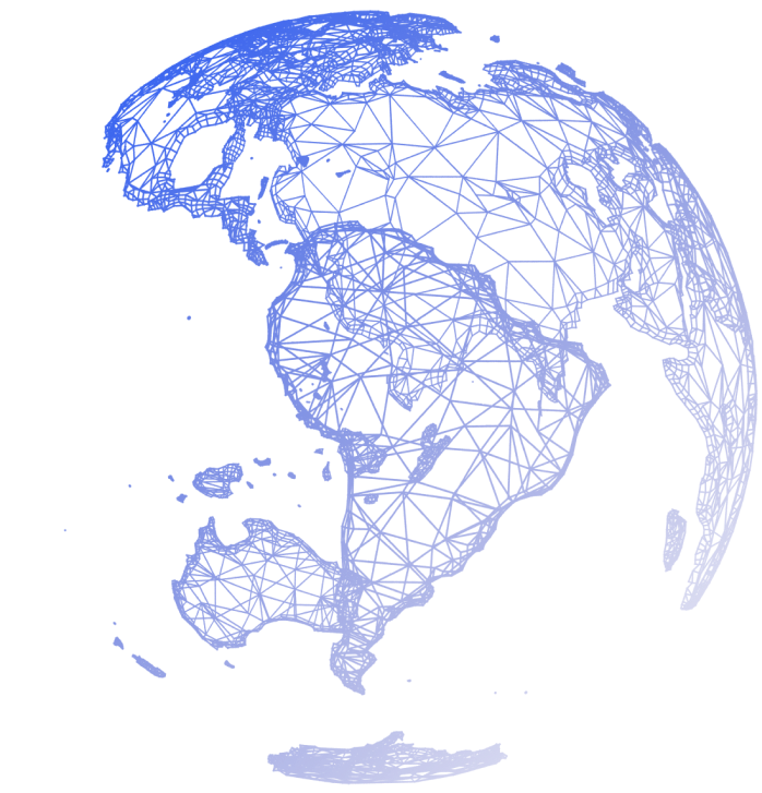 Mapa mundial conectado representando tecnología global